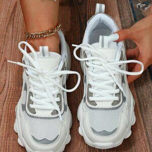 White and grey sneakers